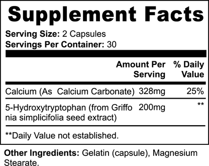 5-HTP dietary supplement facts