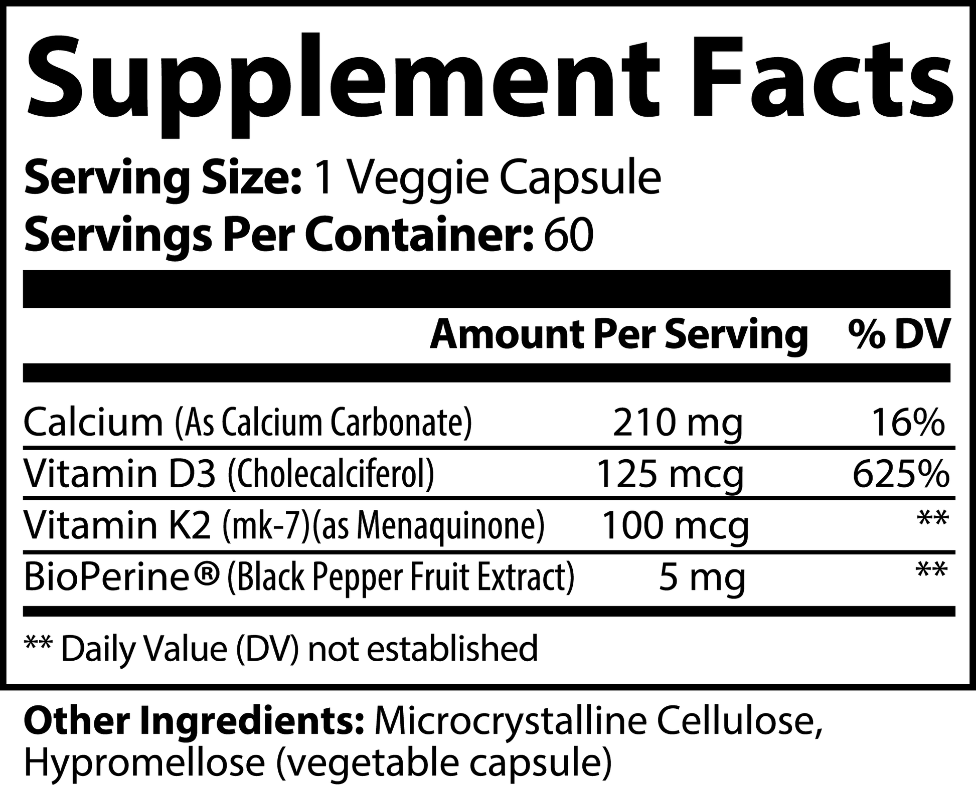 Bone & Heart Support Capsules facts