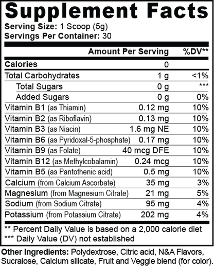 Hydration Powder (Peach Mango) facts